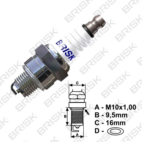 GYŰJTŐGYERTYA BRISK SR14C HUSQVARNA MAKITA (CMR7A, RY4C)