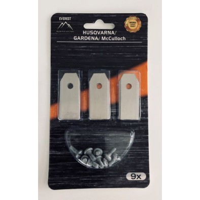 TARTALÉK KÉS ROBOTFŰNYÍRÓHOZ HUSQVARNA GARDENA 43mm - 9 db (535138701, 535138702, 535138801, 505127801, 505127802, 535138702, 535138802, 577606402, 577864602, 577606502, 577606504, 577606602, 577606603, 577864401, 577606505, 595084402, 84610, 7001220, 408