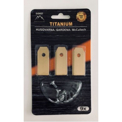 TARTALÉK KÉS ROBOTFŰNYÍRÓHOZ HUSQVARNA GARDENA 43mm TYTAN - 9 db (535138701, 535138702, 535138801, 505127801, 505127802, 535138702, 535138802, 577606402, 577864602, 577606502, 577606504, 577606602, 577606603, 577864401, 577606505, 595084402, 84610, 700122
