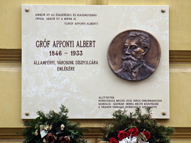 07. nyiregyhaza apponyi albert emlektabla