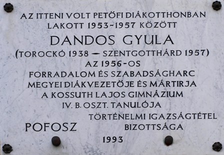 39. Dandos Gyula emlektabla