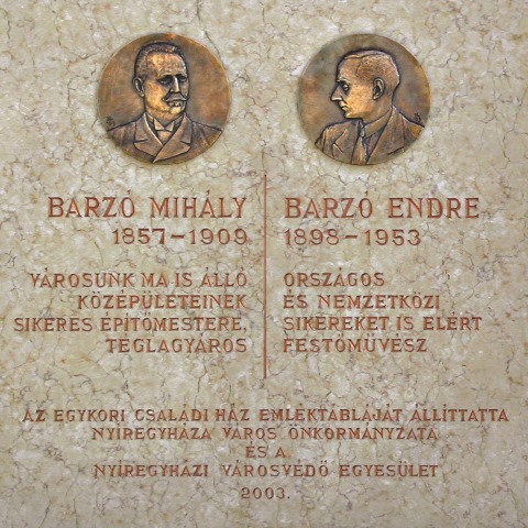Barzó emléktábla Barzo emlektabla