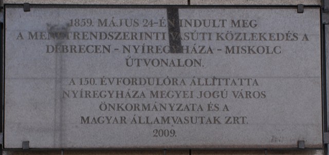 18. vasutallomas emlektabla