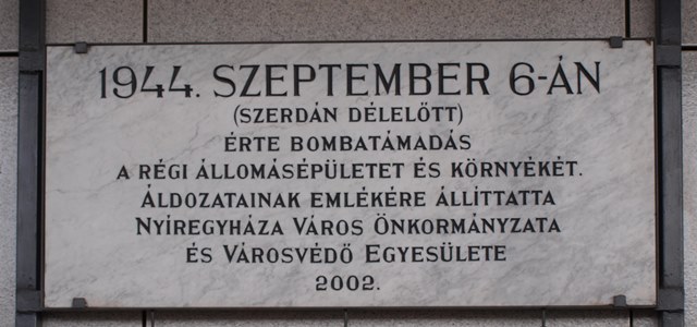 19. vasutallomas emlektabla